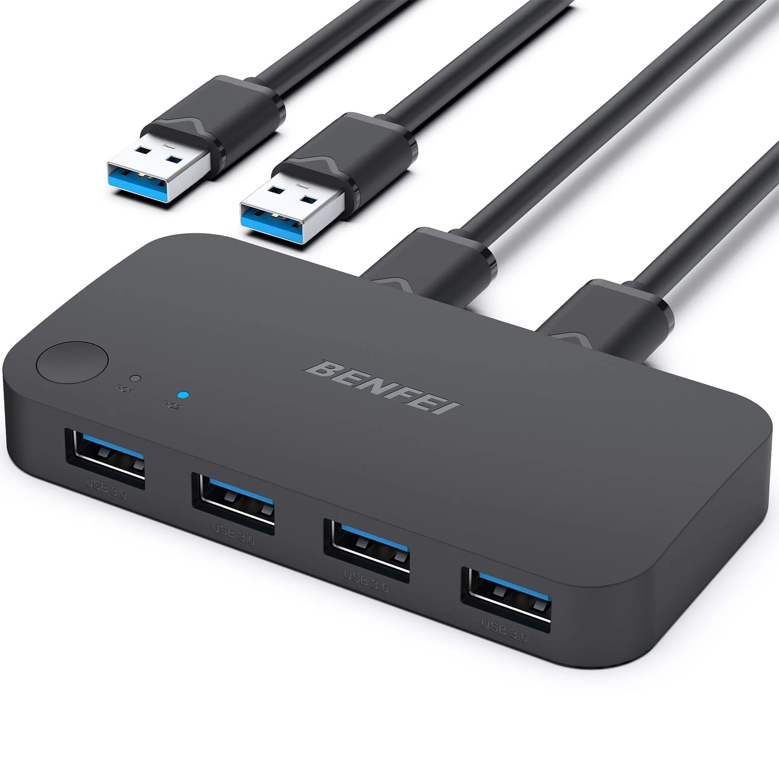 USB 3.0 Switcher (2 Computers Share 4 USB Devices)